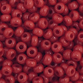 11/0 Preciosa Seed Beads Opaque Dark Red #34914